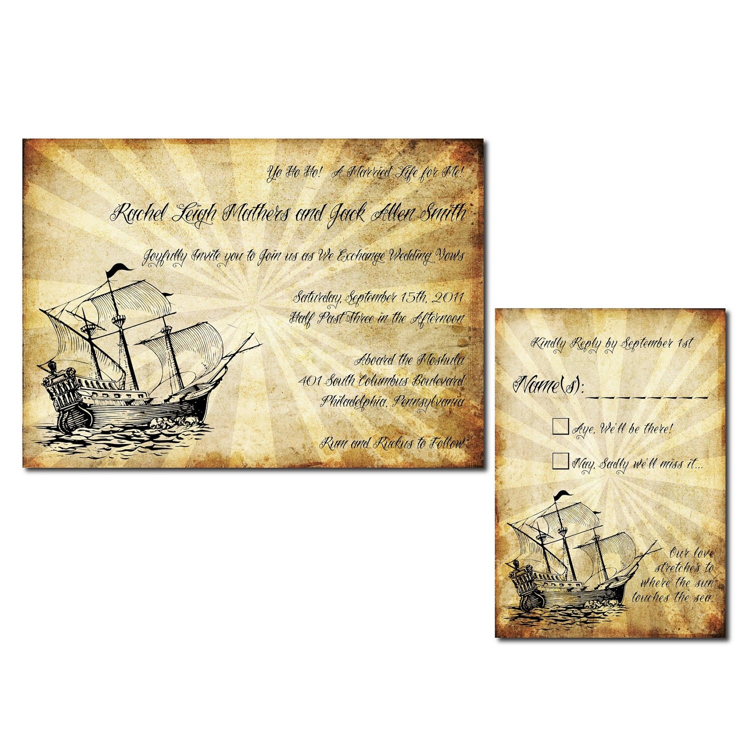 Pirate Wedding Invitations 4