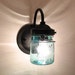 Vintage Blue EXTERIOR Canning Jar SCONCE Created New
