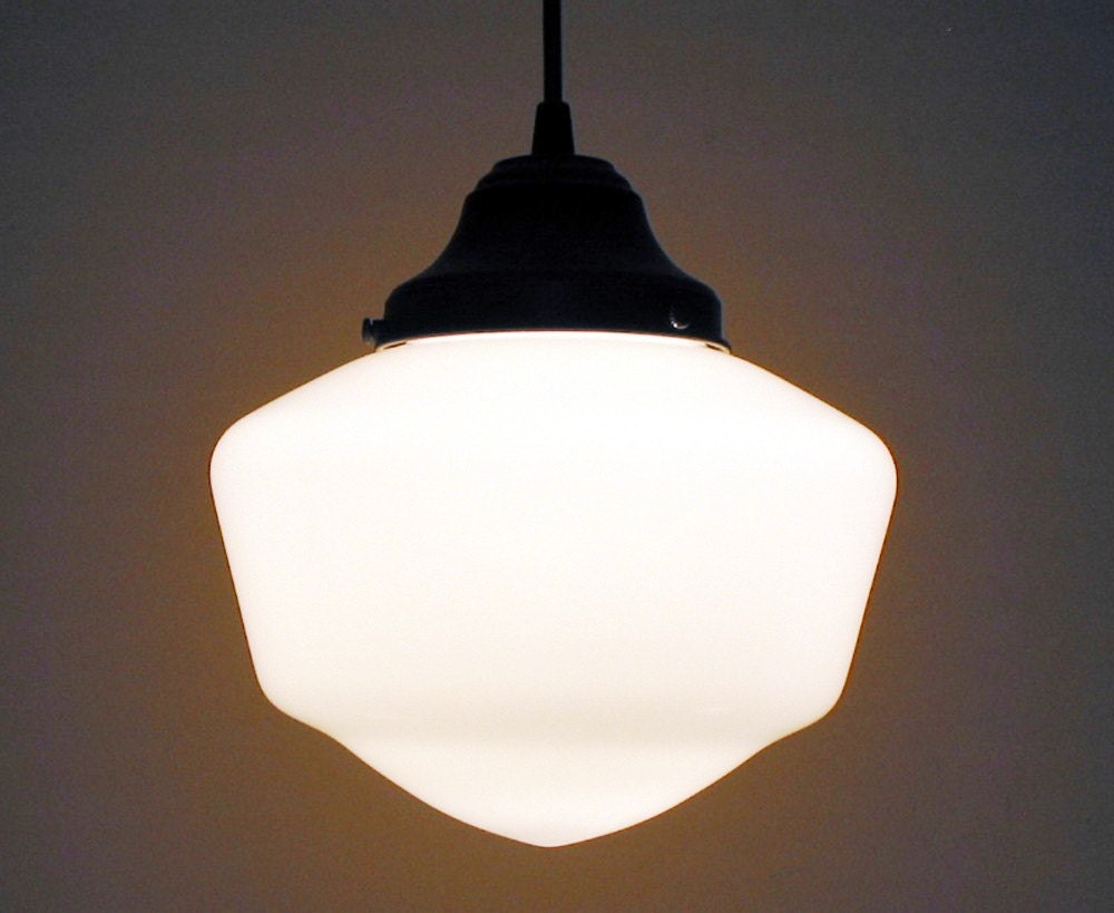 Houlton. Original SCHOOLHOUSE Globe made PENDANT LIGHT