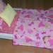 American Girl Doll Bedding, Doll Sheet and Pillow Set, Paper Doll Floral Print Doll 4 pc Bedding
