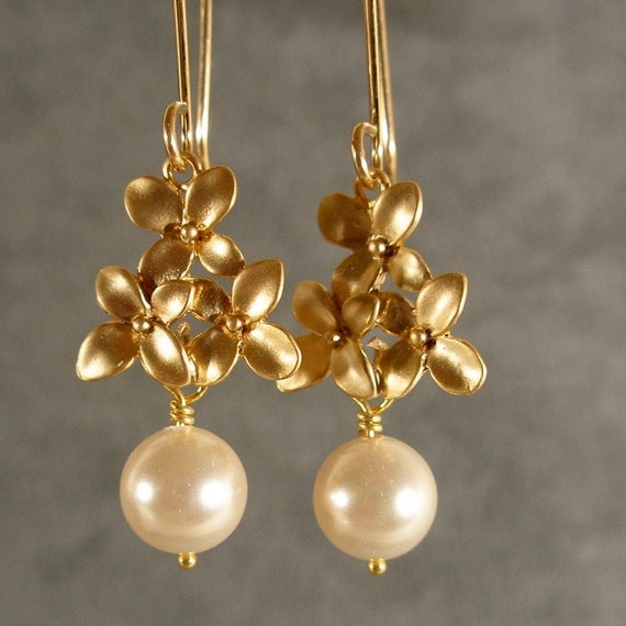 gold bridesmaid Gold Gold  Gifts, and   Cherry Jewelry Bridesmaid Wedding Pearl  Pearl  gifts