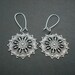 star flower stamped earrings