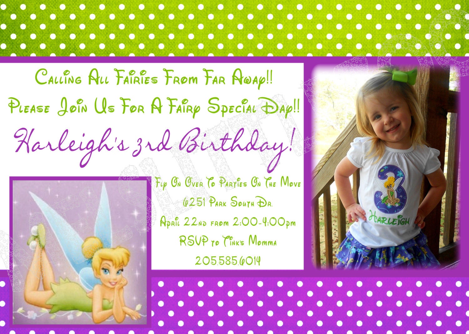 Tinkerbell Birthday Invitation Templates 10