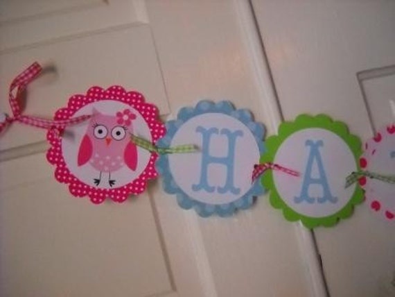 Custom Banner - Adorable Owl Theme Il_570xn