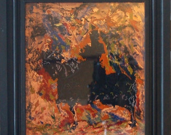 The Rider of Apocalypse, Reverse Glass Painting