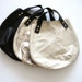 Little leather basket bag - of white