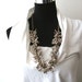 Knots leather necklace - beautiful metal color