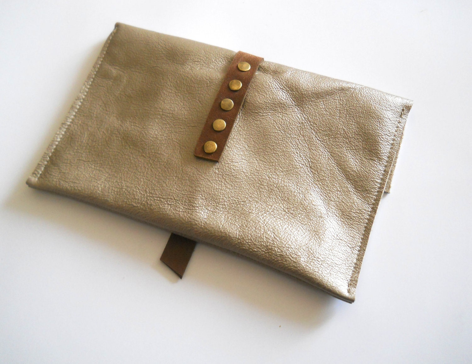 gold hard case clutch