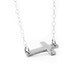 Sideways Cross Necklace in Sterling Silver - Trendy Everyday Jewelry