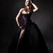Size Small plum and black burlesque tulle prom dress Ready to Ship