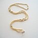 Golden Eyeglass Necklace Beaded Chain with Vintage Fresh Water Pearls