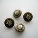 Edelweiss Buttons Enamel Vintage 4 pieces
