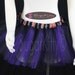 Black & Purple 2 Color Tulle Tutu Mini 10" - SugarKitty Corsets