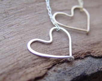 BFF Heart Necklaces, Gold Best Friend Necklaces