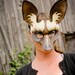 African Painted Dog Leather Mask Adult Size Made to Order