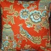 READY TO SHIP - Free U.S. Shipping - Set of (2) 20x20 inch Pillow Covers - By Amy Butler, Belle Collection - Royal Garden in Clay.