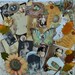 VINTAGE COLLAGE LOT altered art assemblage destash tags images embellishments butterfly nest bird dragonfly