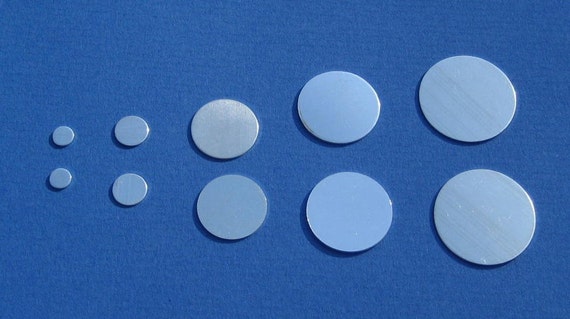 Blank Sterling Silver Metal Disc Circles Variety Pack 3/4