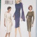Vogue Straight Semi-Fitted Dress with Side Front Pleats 7762 Sizes 12 - 16