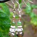 Dewdrop Shimmer Earrings -- One-of-a-Kind, w Delicate Morsels of Jade, Glass, Silver, & Crystal // Proceeds Aid Lupus Foundation