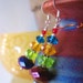 Laura's Rainbow Sparkle Earrings -- Crystal On Crystal, Color On Color // FREE Holiday SHIPPING - Your Purchase Benefits Leukemia Society
