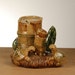 Vintage Ceramic Vase Planter Turtles Bamboo