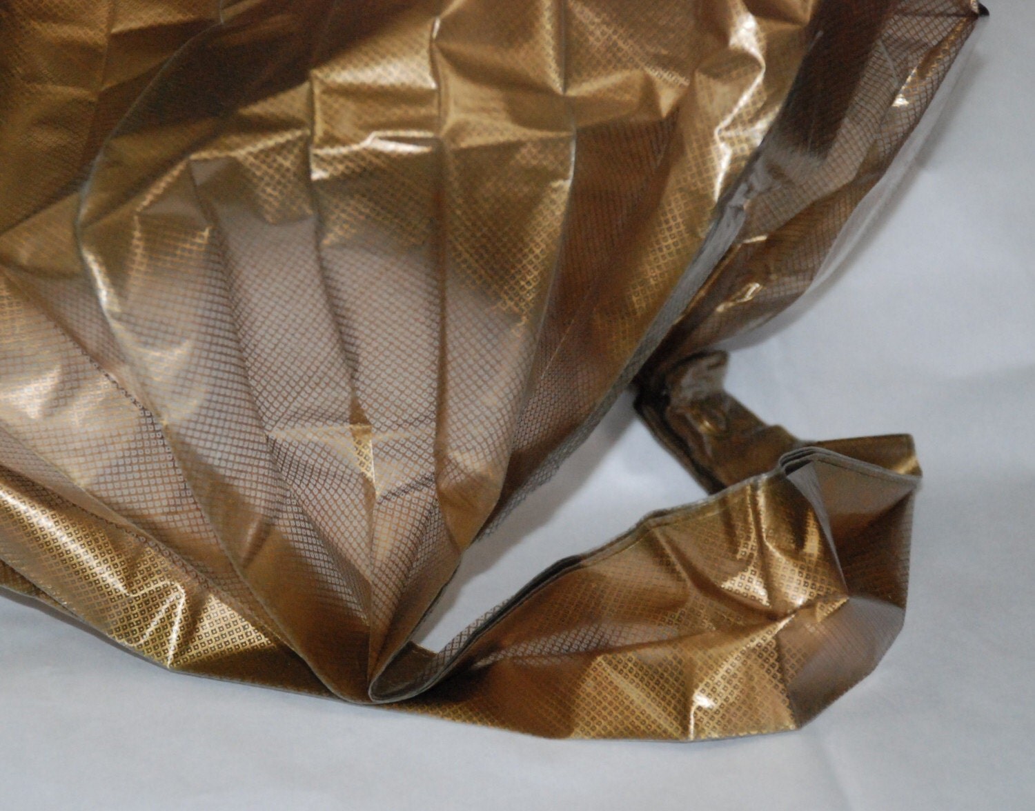 Vintage Gold Poly Rain Folding Purse Size Milwaukee