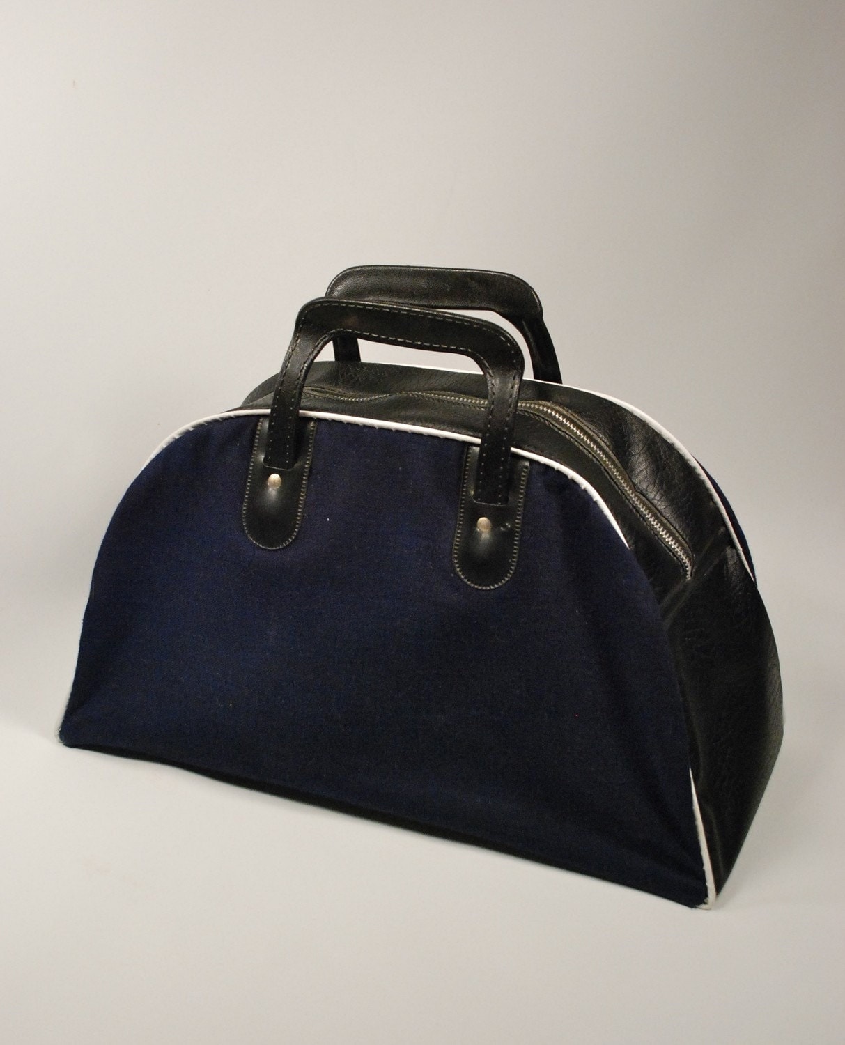 School Spirit Vintage Authentic 1960s School Gym Bag Navy