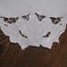 Vintage Linen Embroidered and Cutwork Doilie Doiley Doily Table Cover