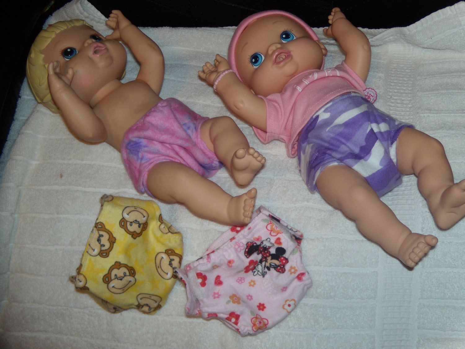 Baby Alive doll diapers set of 4 cotton flannel fits dolls