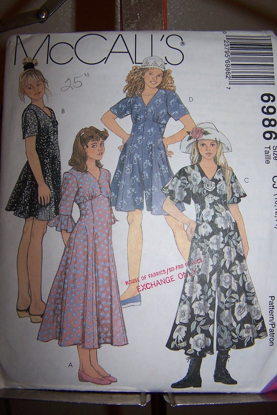 Girls' Dress Jumpsuit Romper Sewing Pattern McCall's