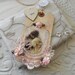 Mixed Media Collage Gift Art Tag Vintage Inspired - Cherish