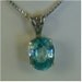 Sky Blue Topaz Necklace Sterling Silver 8x6mm Oval 1.80ct