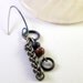 Titanium, Sapphire and Ruby Jens Pind Linkage Chainmaille Earrings