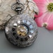 Engraved Black Mechanical Pocket Watch with Pocket Watch Chain - Groom - Best Men - Father of the Bride - Groomsmen Gifts - Item MPW152