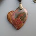 Picasso Jasper Gemstone Pendant with Bronze Cable Chain Necklace