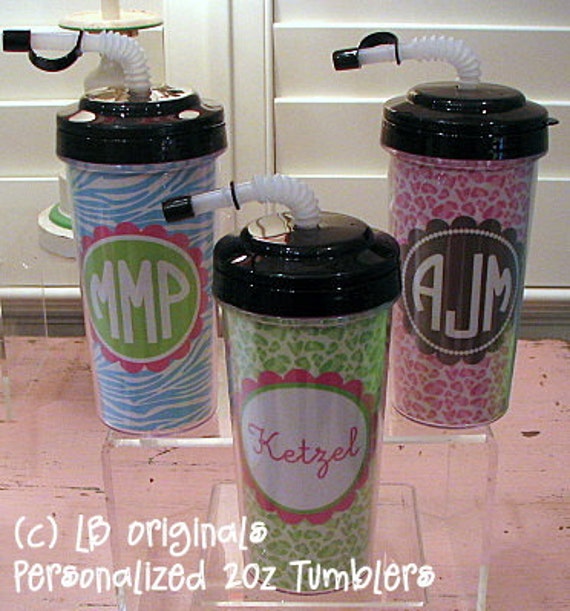 Items similar to Personalized 20oz Drink Tumblers on Etsy