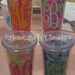 Personalized Lilly Tumblers with Straw