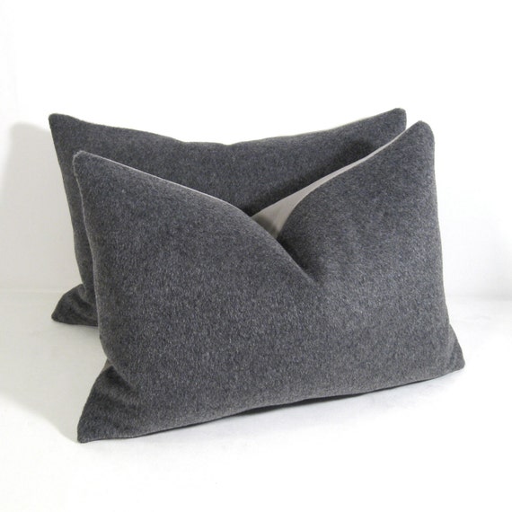 Mohair Grey Pillow Cover Decorative Gray Cushion Modern
