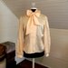 RESERVED Vintage Blouse With Bow, Pussy Bow Blouse 70s 80s Size Med.