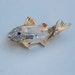 Coro Gold and Lucite Fish Brooch