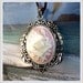 Victorian Light Pink Rose-Leather Necklace