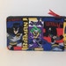Batman Fabric Zipper Pouch Handmade -- Pencil Pouch, Gadget Pouch Joker Penguin