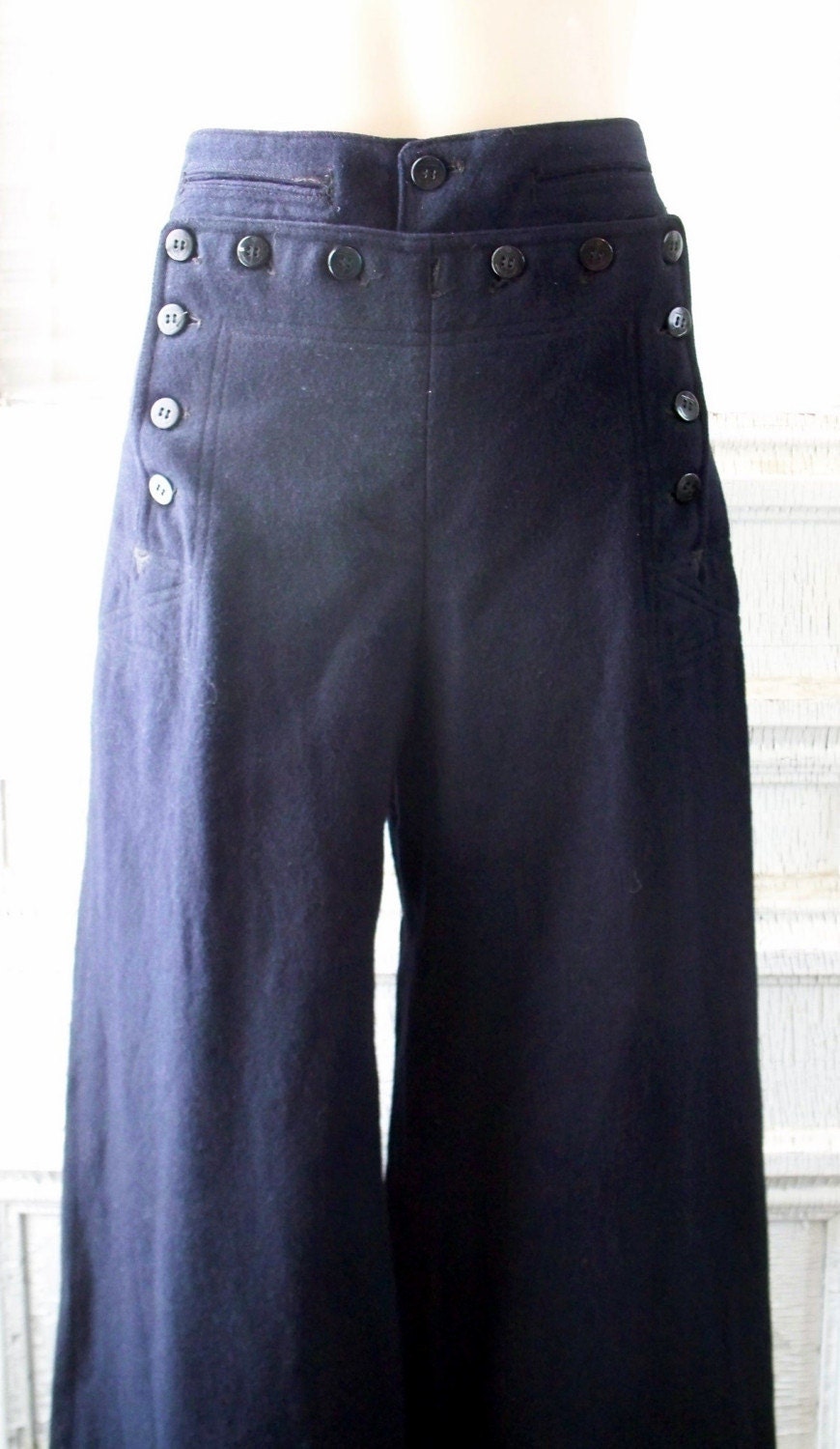 Navy Issue Wool Sailor Pants by HazeyJaneVintage on Etsy