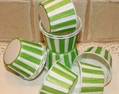 Candy Nut Cups, 20 Green Striped Nut Candy Cups, Easter Cupcake, Garden, Cupcake Baking Cup, Paper, Party, Garden Tea party, Vintage Wedding Il_170x135