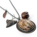 Stone And Shark Tooth Necklace, Unique, Treasure, Wood Bead, Feather Charm. Woodland, Sea
