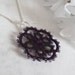 Gothic Lace Pendant in Tatting - Aster - One Of A Kind