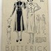 Two piece suit pattern, c. 1937-38, Butterick, Junior size 32 bust
