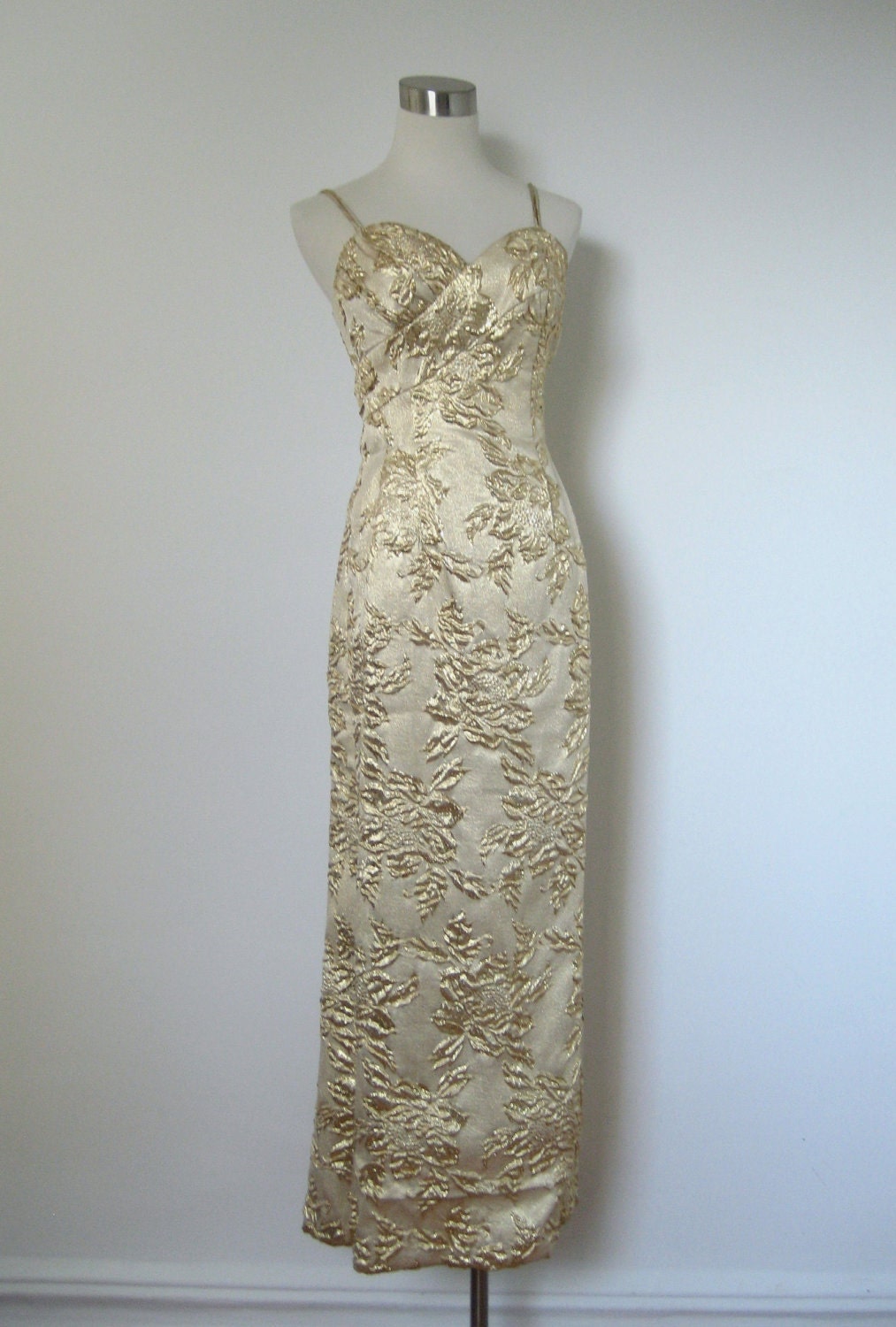 gold brocade gown