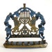 Solid cast brass Israel 20th century chanukah menorah judaica
